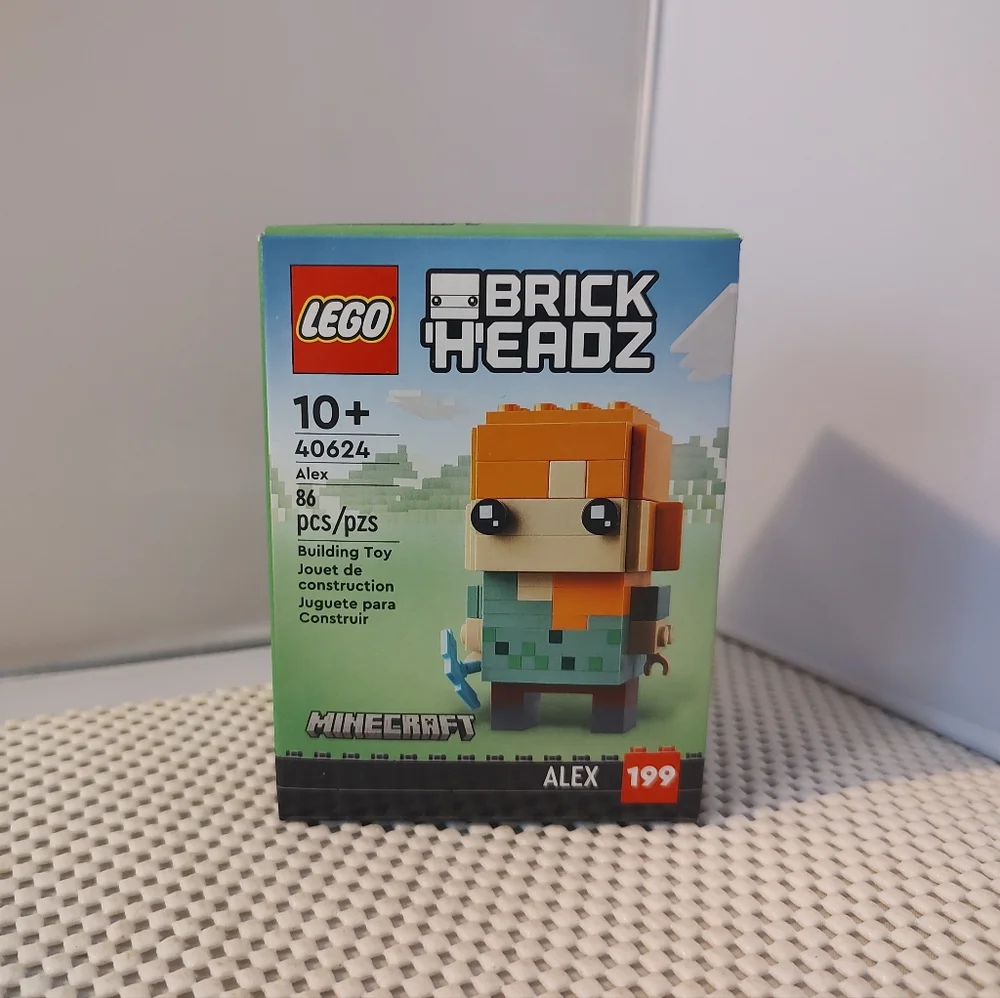 Lego 40624 Alex #199 Brick Headz Minecraft NWT Building Toy Set